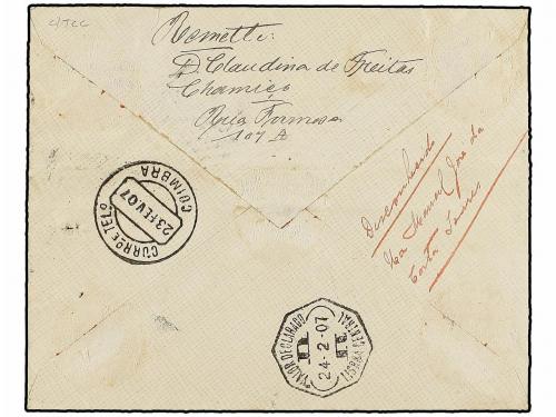 ✉ PORTUGAL. Af. 132, 138, 139 (3). 1907. LISBOA a COIMBRA. V