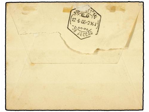 ✉ PORTUGAL. Af. 141. 1906. PORTO correo interior. 25 reis ro