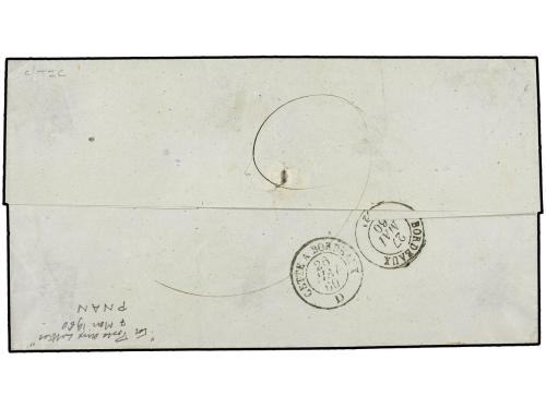 ✉ INDIA FRANCESA. 1860 (April 21). Cover from PONDICHERY to 