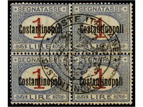 ** LEVANTE: CORREO ITALIANO. 1922. TASAS. 10, 30, 60 cts. y 