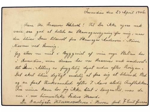 ✉ CHINA. 1906. MANCHURIA. KWANDIEN (Sakhalin Island). Postca