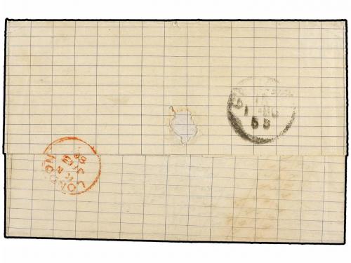 ✉ PUERTO RICO. Ed. 25 (2), 26 (2). 1879. S. JUAN a GÉNOVA (I