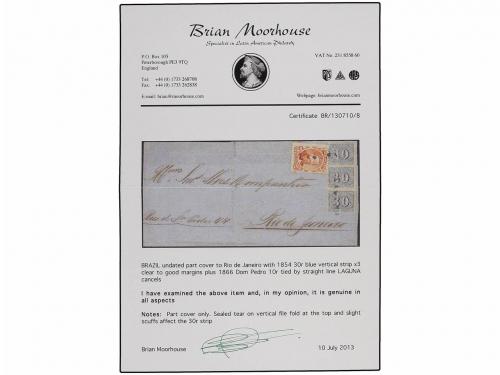 ✉ BRASIL. (1866 CA.). Gran parte de carta (falta parte del r