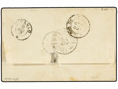 ✉ BRASIL. 1878. BROTAS a LOURITO (Italia). 260 reis castaño,
