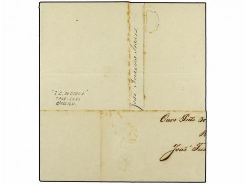 ✉ BRASIL. 1841 (30 Marzo). OURO PRETO a RÍO. Marca lineal I.