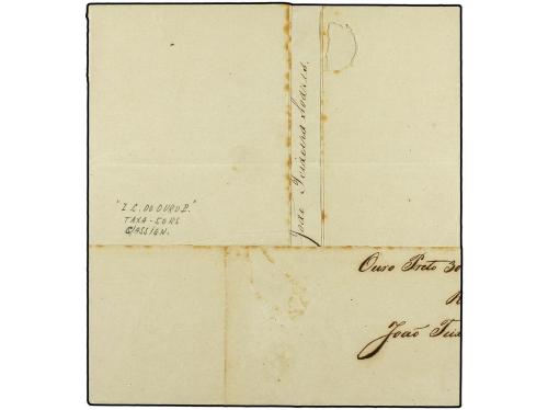 ✉ BRASIL. 1841 (30 Marzo). OURO PRETO a RÍO. Marca lineal I.