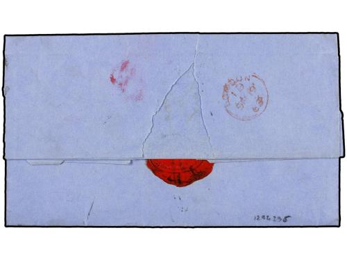 ✉ BRASIL. 1863. RÍO a LIVERPOOL. Fechador CORREIO GRAL. DA C
