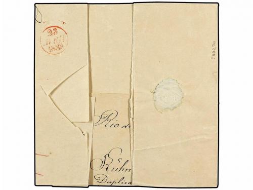 ✉ BRASIL. 1833 (Jan 16). Cover from RIO DE JANEIRO endorsed 
