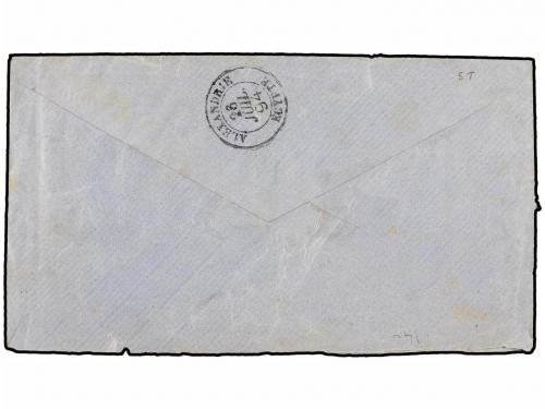 ✉ EGIPTO. Yv. 16, 26, 46b, 75 (3). 1894. Registered envelope
