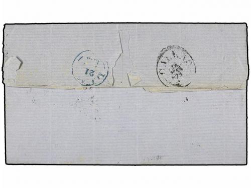 ¿ CHILE. Sc. 18. 1870 (13 Marzo). CHANARAL a CALLAO y reexpe