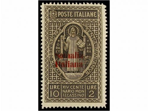 ** SOMALIA. Sa. 123/29. 1929. Complete set, never hinged. Sa