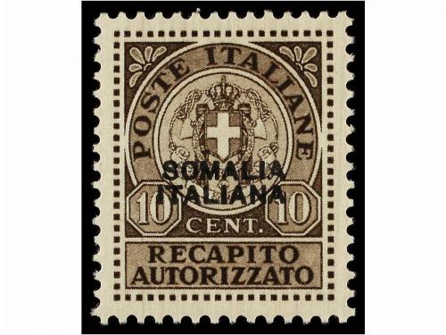 ** SOMALIA. Sa. 1/2. 1939-41. RECAPITO AUTORIZZATO. 2 stamps