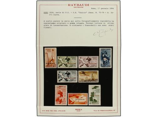 ** ITALIA: EGEO (Colonia italiana). Sa. 75/79 + A 34/37. 193