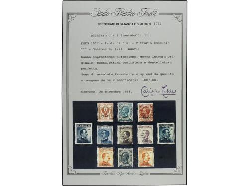 ** ITALIA: EGEO (Colonia italiana). Sa. 11/01/2026. 1912-22.