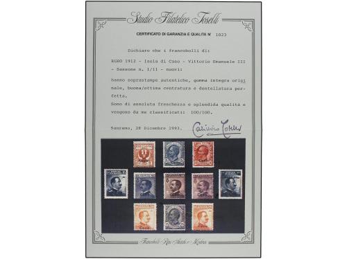 ** ITALIA: EGEO (Colonia italiana). Sa. 11/01/2026. 1912-22.