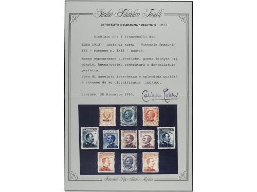 ** ITALIA: EGEO (Colonia italiana). Sa. 11/01/2026. 1912-22.