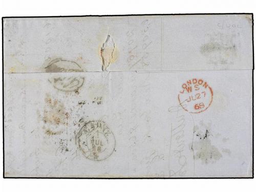 ✉ ESTADOS UNIDOS. Sc. 97. 1868 (June). Entire letter from NE