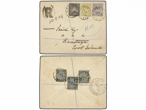 ✉ FIJI. Sg. 77, 81, 85, 98. 1895 (May 17th). Envelope regist