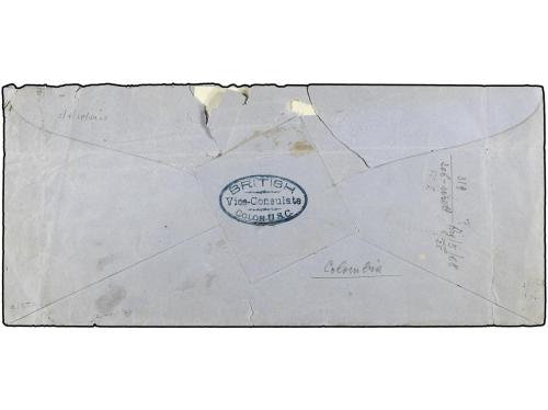 ✉ PANAMA. Sc. 185. 1880. Cover from British Vice-Consul in C