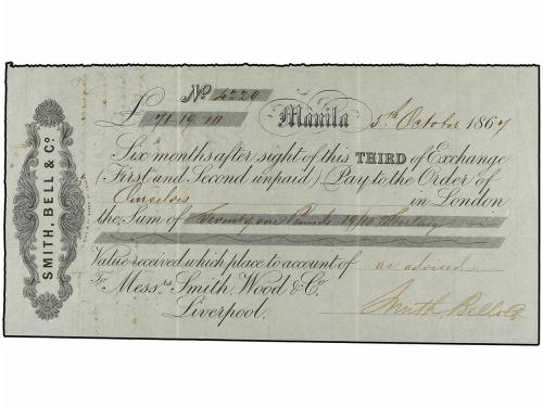 ✉ FILIPINAS. 1867. MANILA a S. SEBASTIAN (España). Carta com