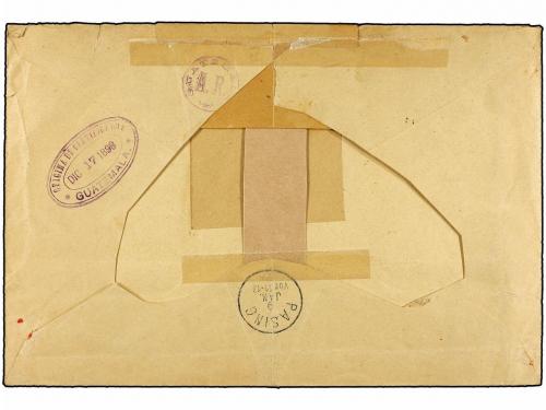 ✉ GUATEMALA. 1899. GUATEMALA a ALEMANIA. Espectacular franqu