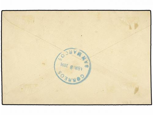 ✉ GUATEMALA. Sc. 43. 1894. EL PROGRESO a SAN MARCOS. Sobre d