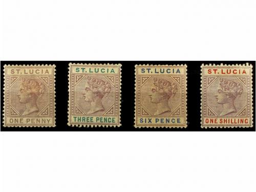 * SANTA LUCIA. Sg. 39/42. Complete set. Die I, original gum.