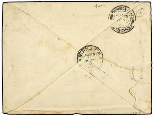 ¿ LAGOS. 1899 (4 Oct.). Envelope registered to ENGLAND, bear