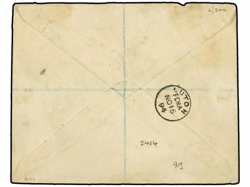 ✉ NIGERIA. 1894 (Oct.). Envelope registered to LUTON, bearin