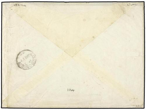 ✉ COSTA DE ORO. 1888 (16 Feb.). Envelope to LONDON, bearing 