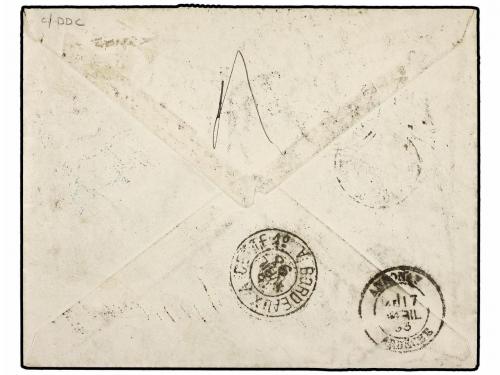 ✉ GUADALUPE. Yv. 15 (2), 20, 21, 22. 1893. POINTE A PITRE a 