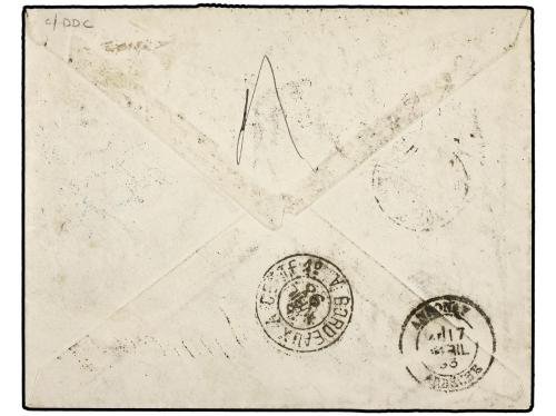 ✉ GUADALUPE. Yv. 15 (2), 20, 21, 22. 1893. POINTE A PITRE a 