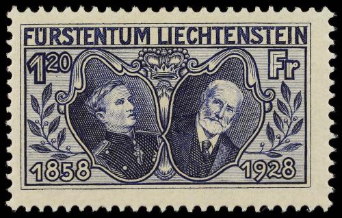 ** LIECHTENSTEIN. Yv. 82/89. 1928. Complete set, never hinge