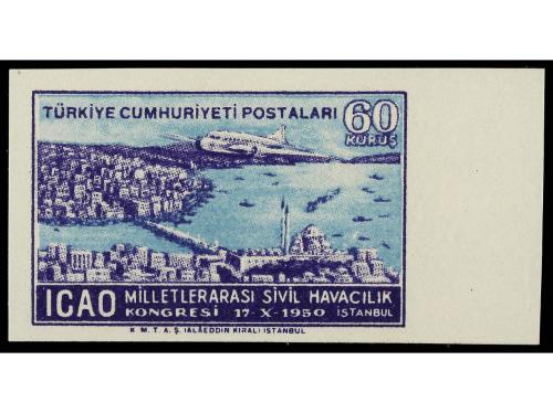 ** TURQUIA. Mi. 1261/63V. 1950. Complete set IMPERFORATE, ne