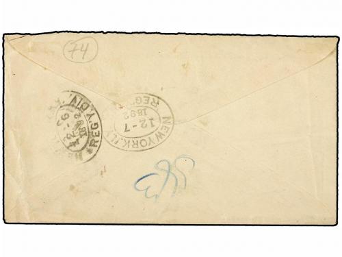 ✉ VENEZUELA. Sc. 78. 1892. PUERTO CABELLO a ALEMANIA. 1 bolí