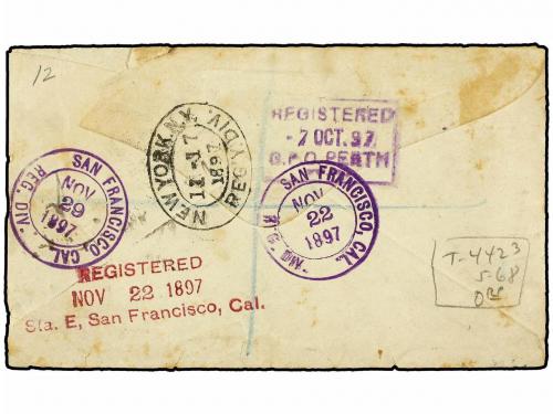 ¿ AUSTRALIA. 1897. FREMANTLE to SAN FRANCISCO and redirected