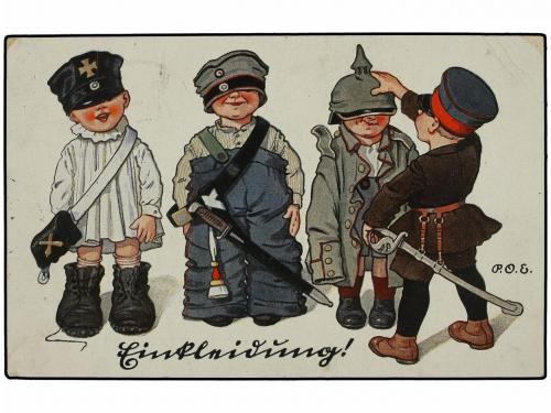 ✉ LUXEMBURGO. 1916. GERMAN FELPOST postcard to LUXEMBOURG ta
