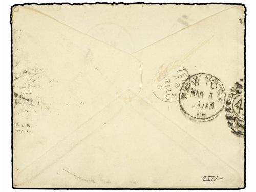 ✉ ESTADOS UNIDOS. 1886. SING SING to BIRKENHEAD. 3 cents gre