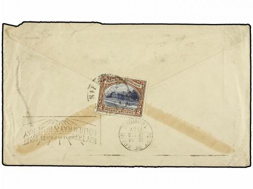 ✉ TRINIDAD. 1937. SAN FERNANDO to ENGLAND. 2 cents brown and