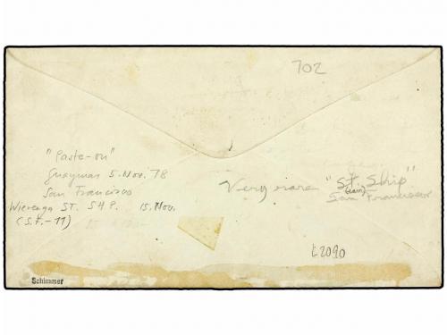 ✉ MEXICO. 1878. GUAYMAS a SAN FRANCISCO. Fechador ovalado FR