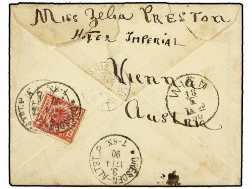 ✉ ESTADOS UNIDOS. 1890. NEW ORLEANS to DRESDEN (Germany). 1 