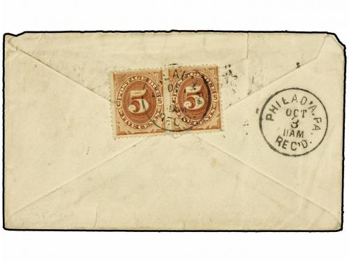 ✉ ESTADOS UNIDOS. 1879. ST. HELENS (Great Britain) to PHILAD
