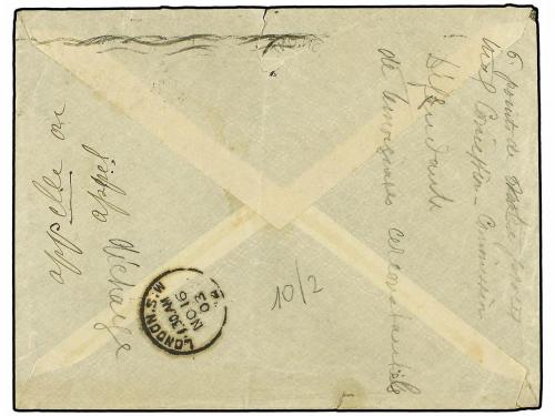 ✉ CANADA. 1903. LONDON (Canada) to LONDON. 2 cents red redir