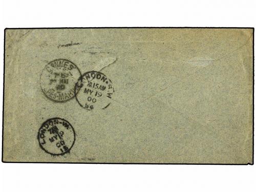 ¿ AFRICA DEL SUR. 1900. CAPE TOWN to LONDON. 1 d. red redire