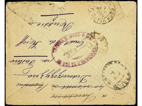✉ FRANCIA. 1895. PARIS a LAUSANNE (Suiza). 15 cts. azul (2),
