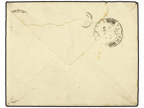 ✉ MALTA. 1936. RANGOON (Burma) to MALTA. With Indian 1 anna,