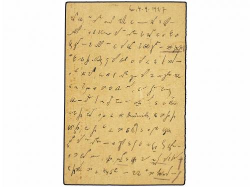 ✉ CHECOSLOVAQUIA. 1927. ZBEROUN to ITALY. 50 h. green card u