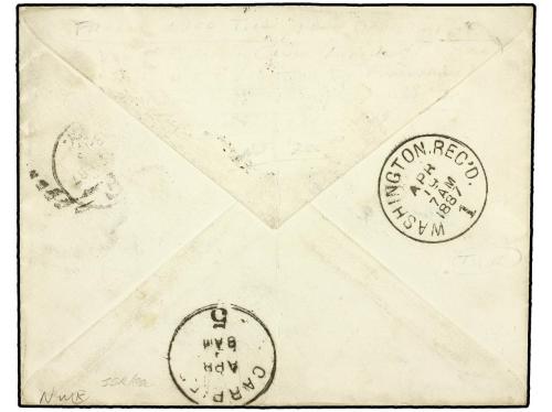 ✉ FRANCIA. 1887. PARÍS a BOSTON (U.S.A.). 25 cts. negro s. r