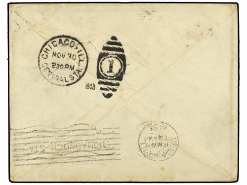 ✉ ESTADOS UNIDOS. 1903. GREAT BRITAIN to CHICAGO with GB 2 1