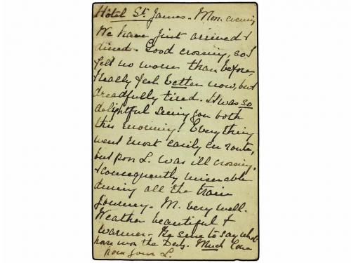 ✉ FRANCIA. 1899. PARIS to LONDON. 10 cts. black French Posta